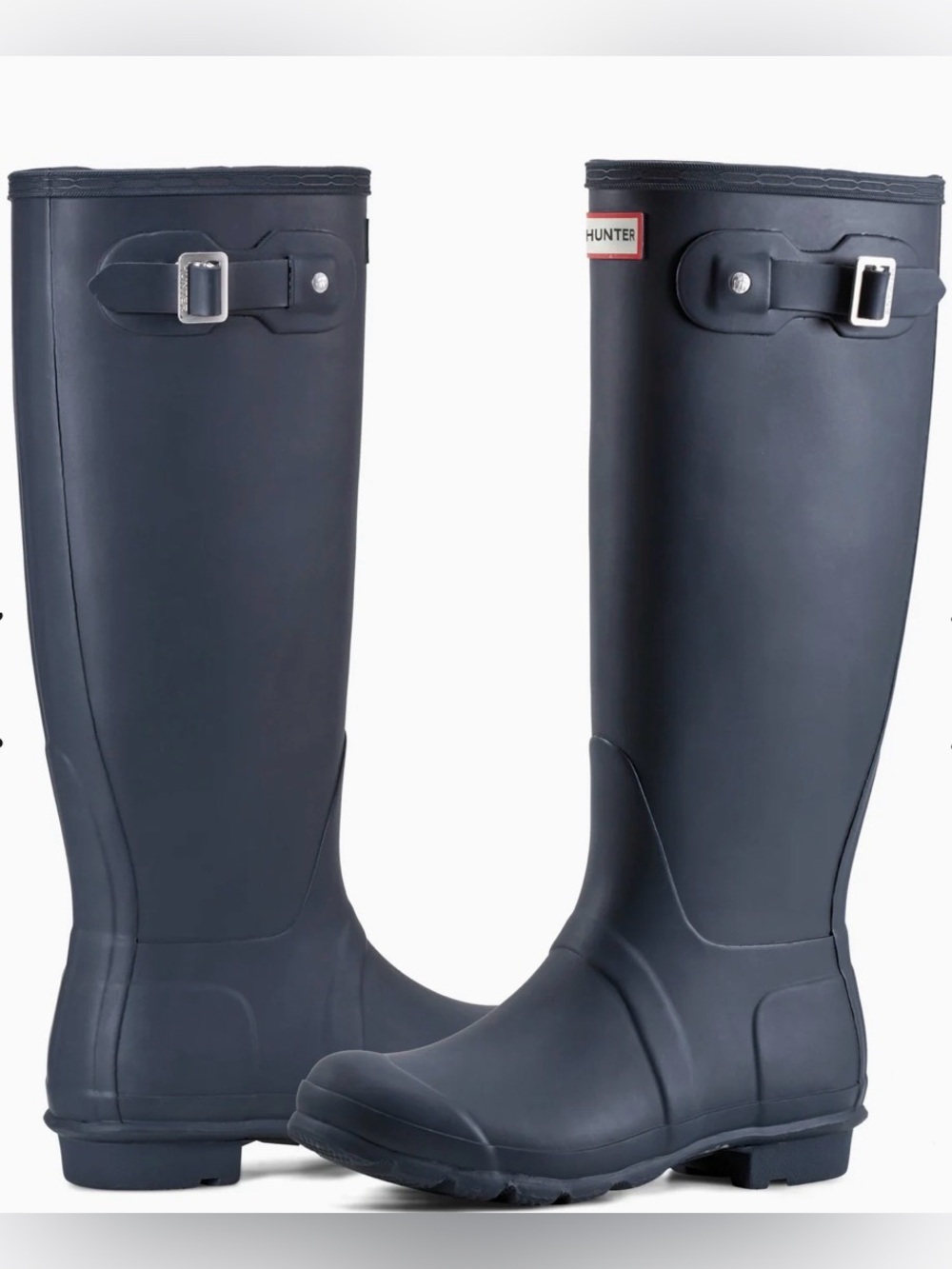 Classic HUNTER Original Tall Matte Navy Blue RAIN BOOTS. Size 10 women’s. New!